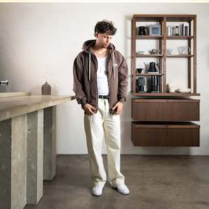 SUPERFLEECE SCRIPTED ZIP HOODIE