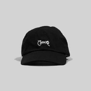 Dad Caps: Unisex Scripted Cap Black