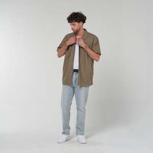 Crate Script Cuban Collar SS Shirt