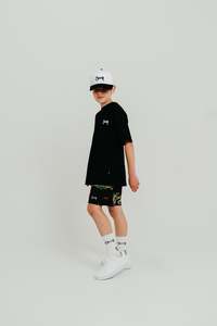 CRATE KIDS CHECK DRAGON SWIM SHORTS