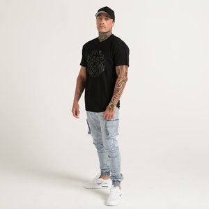 Tees: Round Ta Moko - Black on black