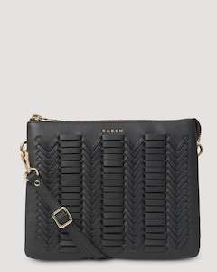 Matilda Crossbody - Black Chevron