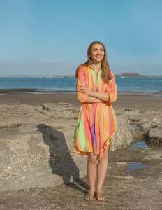 Clothing: Cayman Shirt Dress - Multi Colours