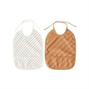 Bib Striped - Pack of 2 - Mellow / Caramel