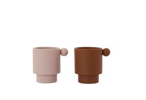 OYOY Living Design: Tiny Inka Cup, Pack of 2 - Caramel / Rose