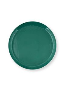 Tray Enamelled Dark Green 50cm