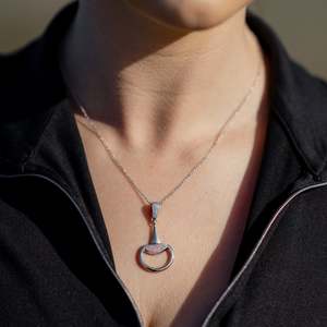 Gold Half Snaffle Pendants