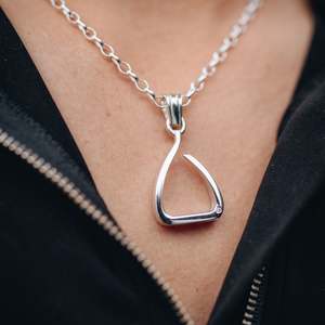Silver Jump Stirrup Pendant
