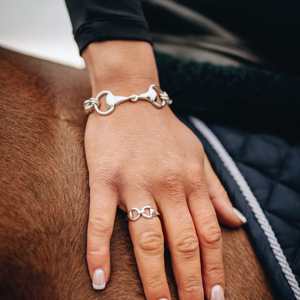 Bracelet: Horse Bit Snaffle | Curb Chain Bracelet | Equestrian Bracelet