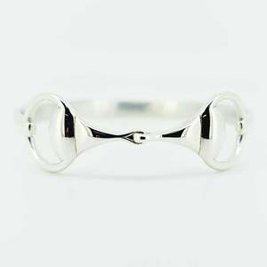 Bangle: Horse Bit Snaffle Bangle | Horse Jewellery | Silver & Gold