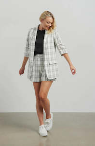 Dresses: ET ALIA KENNEDY BLAZER - WHITE PLAID - EA7100A    WHATS COMING / PRE-ORDER