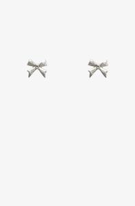 ANTLER MINI BOW EARRING - SILVER - EW25-MBS