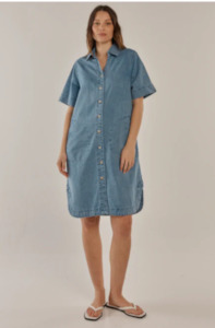 Betty Basics: BETTY BASICS DAWSON DENIM DRESS - BLUE DENIM - BB8365-