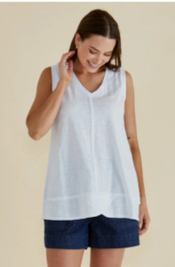 Betty Basics: BETTY BASICS MARIAH TANK - WHITE - BB1093-WHI