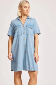 Eb Ive: EB & IVE MELENIA DENIM SHIRT DRESS - DENIM - 2599101
