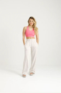 ROSE ROAD DOME PANTS - IVORY - ROS255 02