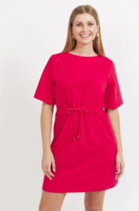 Haven: HAVEN JARDIN T-SHIRT DRESS - GARNET - 7812007