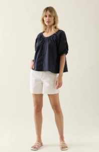 ISLE OF MINE NILSA BUTTON TOP - NAVY - 4549008