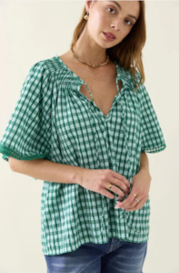 ISLE OF MINE ESTHER SHIRRED TOP - BALTIC - 4545311