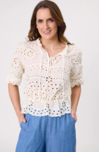 LEMON TREE DESIGN MILANA LACE TOP - CREAM - 249LTDSS25
