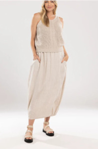 Mi Moso: MI MOSO IDA BARRELL SKIRT - CREAM