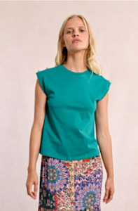 Molly Bracken: MOLLY BRACKEN LADIES KNITTED TEE - EMERALD GREEN - T2018DP-EME