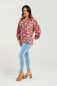 Seduce: SEDUCE EVIE SHIRT - CANVAS BLOOM - S4023-2