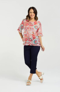 SEDUCE DOROTHY TOP - SUMMER FOLIAGE - S4015-2