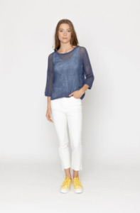 Two By Two: TWO BY TWO REBE TOP - NAVY - X31