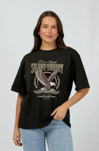 SILENT THEORY AIRBORNE TEE - WASHED BLACK - 6066018.WBLK