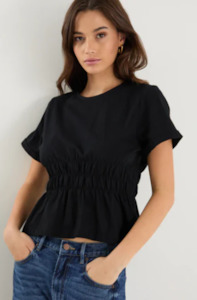 AMONG THE BRAVE - SVELTE SHIRRED TEE - BLACK   COMING SOON / PRE-ORDER