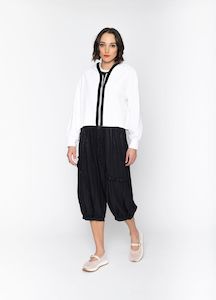 BLACKLIST SIERRA HOODIE -  W.WHITE + BLACK TRIM