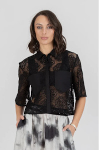 FEDERATION LACE IT SHIRT - BLACK