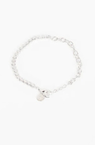 Federation: FEDERATION FIFTY FIFTY BRACELET - SILVER/CLEAR