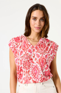 Garcia: GARCIA PRINTED TEE - RUBY RED