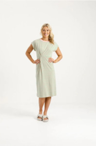 HOME-LEE AUBREY DRESS - CANDY APPLE STRIPES