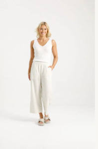 Home Lee: HOME-LEE ZOE PANTS - CREAM DAISIES