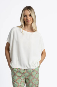 Humidity Lifestyle: HUMIDITY LIFESTYLE LUSH TOP - CREAM - HS25243