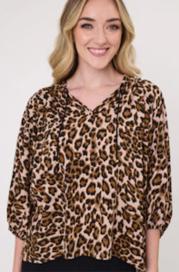 LEMON TREE DESIGN - GIANNA TOP - LEOPARD PRINT