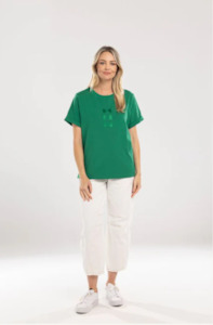 MI MOSO BOW TEE - GREEN
