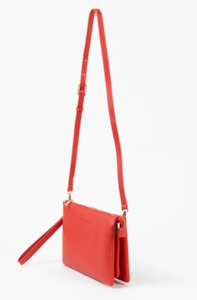 Stella Gemma: STELLA & GEMMA FRANKIE MULTI POUCH BAG - RED ROUGE