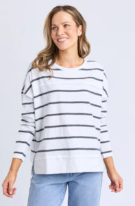 FOXWOOD JAYNE STRIPE THROW ON TOP - CHARCOAL   COMING SOON / PRE-ORDER