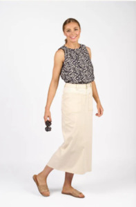 Skirts: KNEWE SPIN SKIRT - NATURAL DENIM - K4038