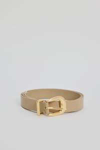 AMONG THE BRAVE BUCKLE LEATHER BELT - SAND