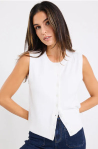 Among The Brave: AMONG THE BRAVE - ALLEYWAY VEST TOP - CREAM