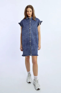 Lili Sidonio: LILI SIDONIO WOVEN DRESS - DENIM BLUE - EL1117DE-DEN