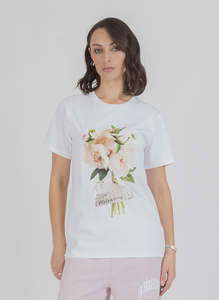 Federation: FEDERATION RUSH TEE - PEONY'S DUCTED- WHITE