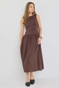 STORIES TO BE TOLD RESULTS MAXI DRESS - CHOCOLATE