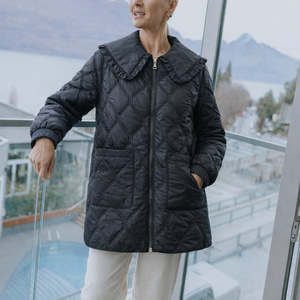 MOKE NZ TESS QUILT COAT - BLACK
