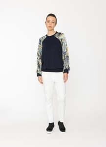 BLACKLIST JUNO SWEATSHIRT - NAVY + ROYAL PRINT